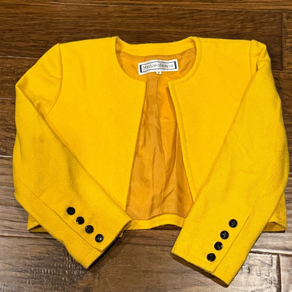 Auth. Yellow Yves Saint Laurent Jacket